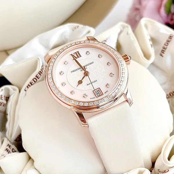 Đồng Hồ Nữ Frederique Constant Automatic Diamond Ladies Watch 303WHD2PD4 Màu Kem