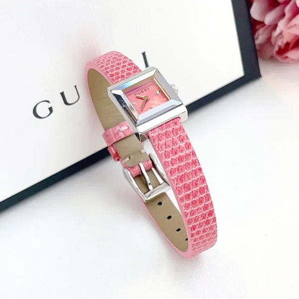 Đồng Hồ Nữ Gucci G-Frame Mini Lady Watch Màu Hồng