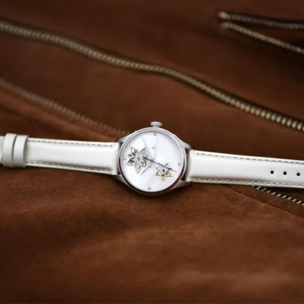 Đồng Hồ Nữ Hamilton Jazzmaster Open Heart H32115892 Màu Trắng