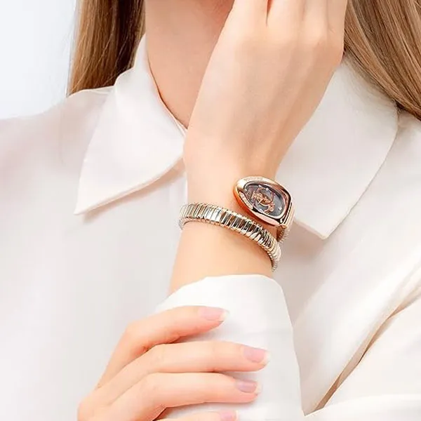 Đồng Hồ Nữ Just Cavalli Quartz JC1L227M0085 Signature Snake Serpente Màu Xanh Vàng Gold - Đồng hồ - Vua Hàng Hiệu