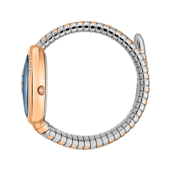 Đồng Hồ Nữ Just Cavalli Quartz JC1L227M0085 Signature Snake Serpente Màu Xanh Vàng Gold - Đồng hồ - Vua Hàng Hiệu