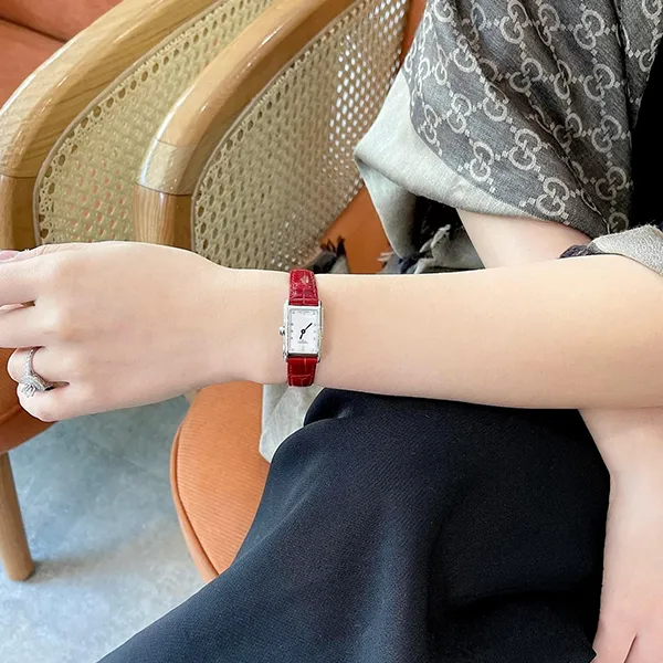 Đồng Hồ Nữ Longines Dolce Vita Red Leather Diamond Watch L5.258.4.87.5 Màu Đỏ Bạc - Đồng hồ - Vua Hàng Hiệu