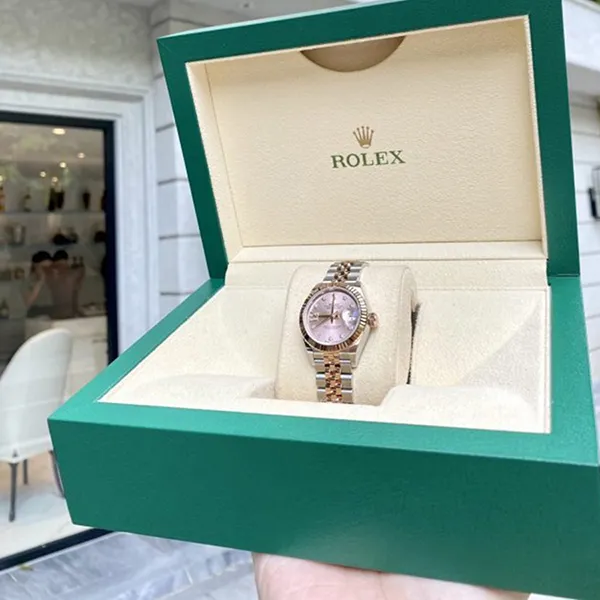 Đồng Hồ Nữ Rolex Steel And Everose Gold Datejust 28mm Fluted Bezel 279171-0002 Sundust Màu Bạc/Vàng Hồng - Đồng hồ - Vua Hàng Hiệu