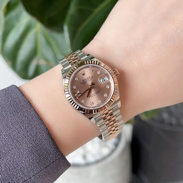 Đồng Hồ Nữ Rolex Steel and Everose Gold -Datejust 28mm Fluted Bezel 279171-0027 Màu Bạc/Vàng Hồng - Đồng hồ - Vua Hàng Hiệu
