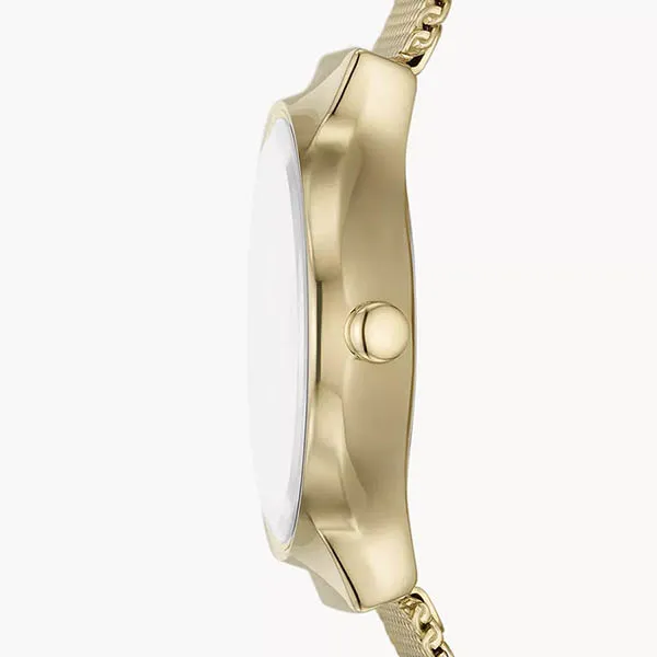 Đồng Hồ Nữ Skagen Freja Lille Two-Hand Gold Stainless Steel Mesh Watch SKW3084 Màu Vàng