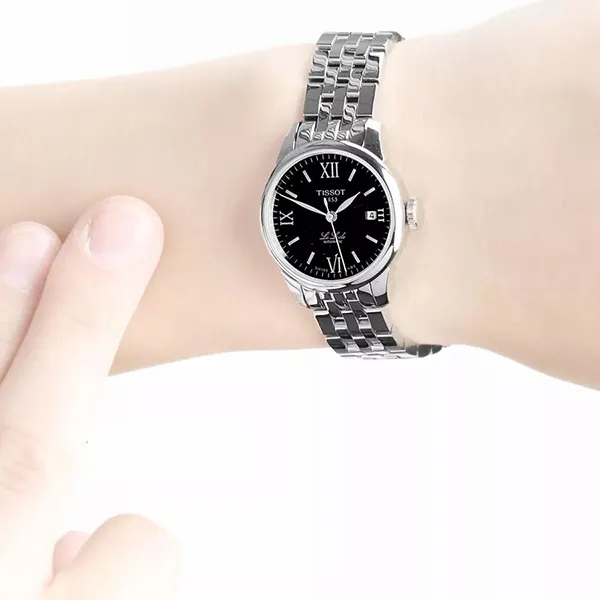 Đồng Hồ Nữ Tissot Le Locle T41.1.183.53 Swiss Watch 25mm Màu Đen Bạc
