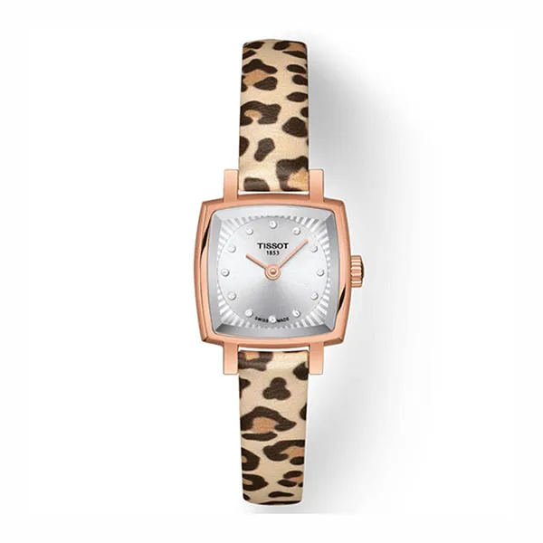 Đồng Hồ Nữ Tissot Lovely Diamond Animal Print Two Tone Leather Strap T0581093703600 Màu Be Bạc - Đồng hồ - Vua Hàng Hiệu