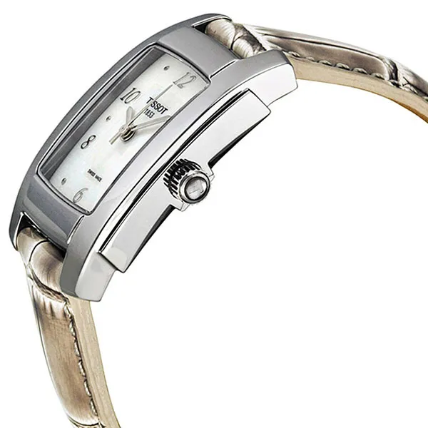 Đồng Hồ Nữ Tissot T-Trend T10 Diamond Mother of Pearl Stainless Steel Ladies Watch T073.310.16.116.01 Màu Nâu Trắng - 4