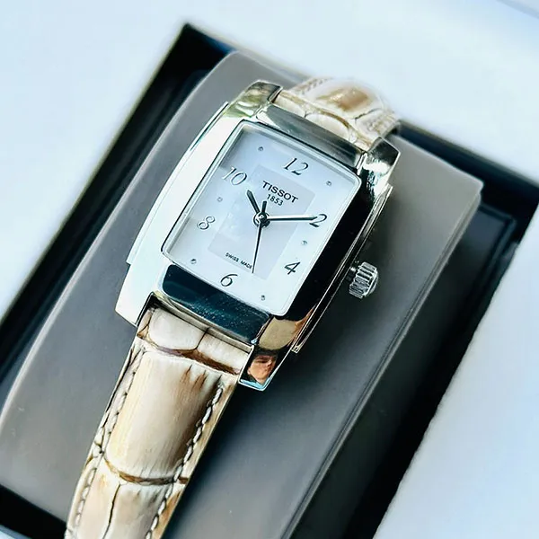 Đồng Hồ Nữ Tissot T-Trend T10 Diamond Mother of Pearl Stainless Steel Ladies Watch T073.310.16.116.01 Màu Nâu Trắng - 1