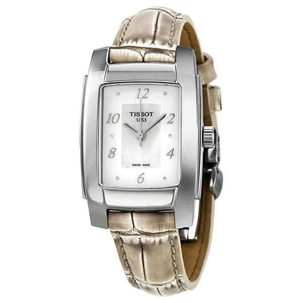 Đồng Hồ Nữ Tissot T-Trend T10 Diamond Mother of Pearl Stainless Steel Ladies Watch T073.310.16.116.01 Màu Nâu Trắng - 3