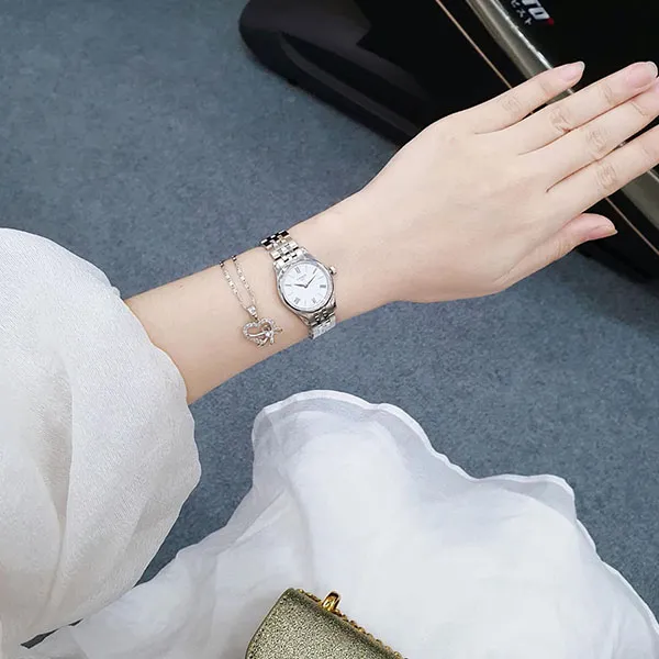 Đồng Hồ Nữ Tissot Tradition 5.5 Lady T063.009.11.018.00 (T0630091101800) Màu Bạc Trắng