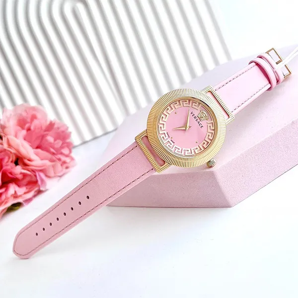 Đồng Hồ Nữ Versace Greca Chic Pink Dial Ladies Match Màu Hồng