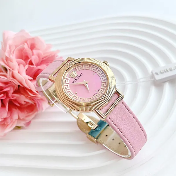 Đồng Hồ Nữ Versace Greca Chic Pink Dial Ladies Match Màu Hồng
