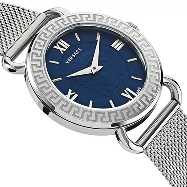 Đồng Hồ Nữ Versace Medusa Quartz VEPU01521 36mm Màu Bạc Xanh