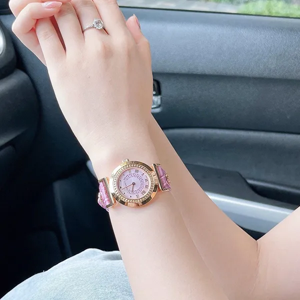 Đồng Hồ Nữ Versace Vanity P5Q80D702S702 Màu Tím Vàng Hồng