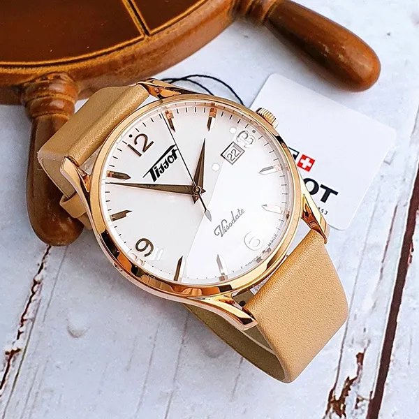 Đồng Hồ Tissot Heritage Visodate Silver Opalin Dial Watch T118.410.36.277.01 Màu Be