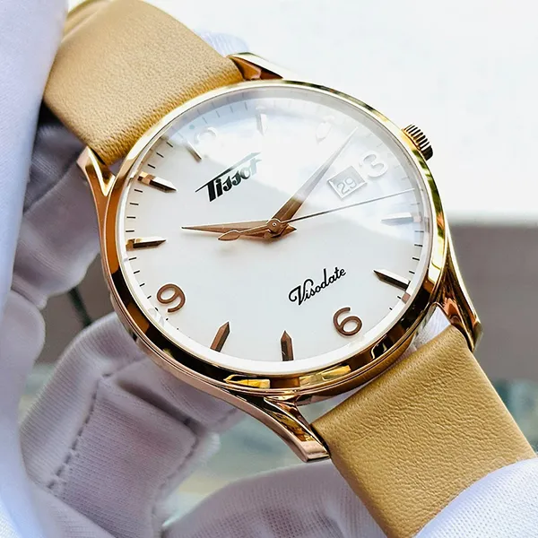 Đồng Hồ Tissot Heritage Visodate Silver Opalin Dial Watch T118.410.36.277.01 Màu Be