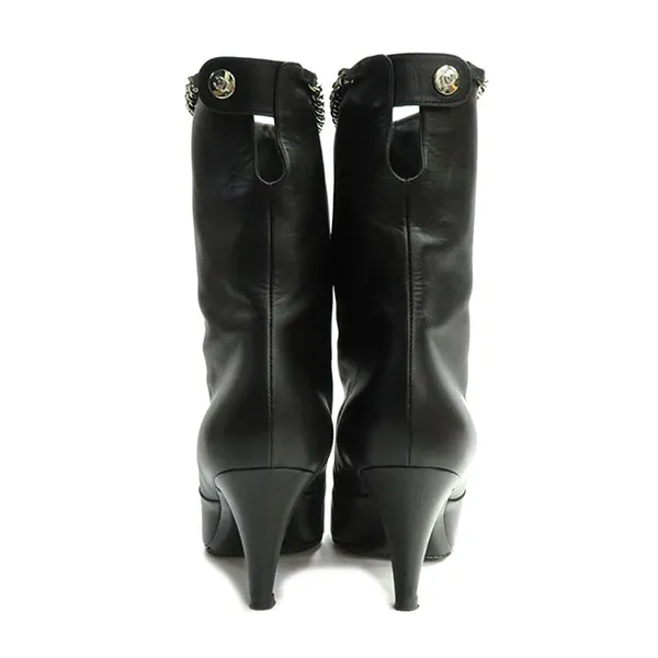 Giày Boot Nữ Chanel CC Interlocking Logo G27249 Màu Đen Size 35.5 - Giày - Vua Hàng Hiệu