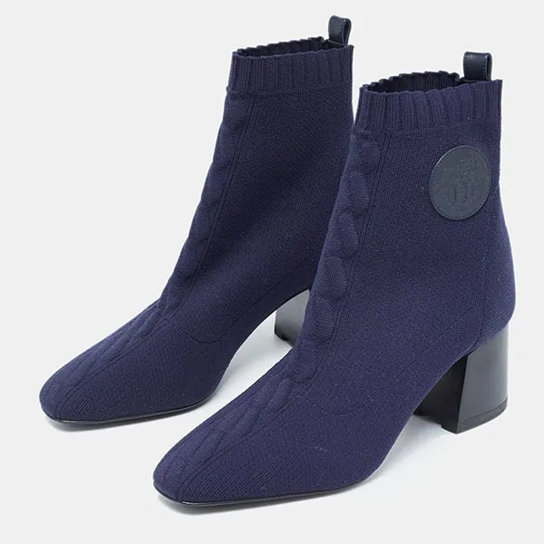 Giày Boot Nữ Hermès Knit Fabric Volver Màu Tím Than Size 35 - Giày - Vua Hàng Hiệu