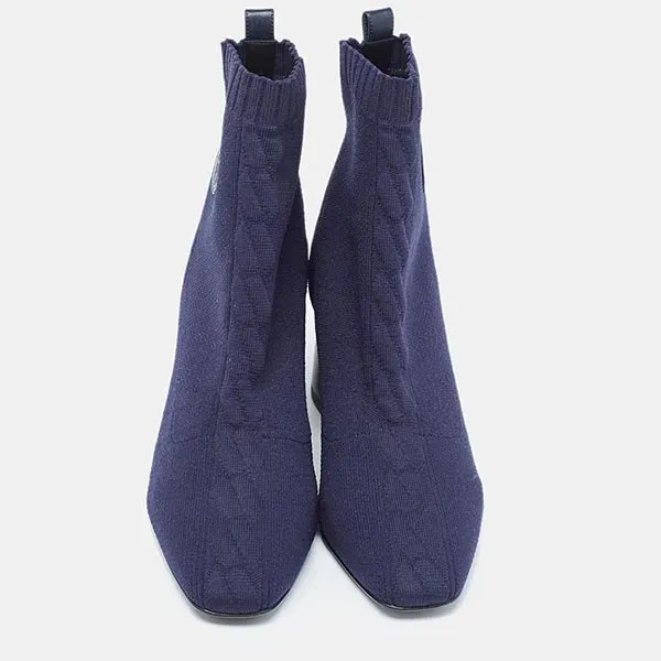 Giày Boot Nữ Hermès Knit Fabric Volver Màu Tím Than Size 35 - Giày - Vua Hàng Hiệu