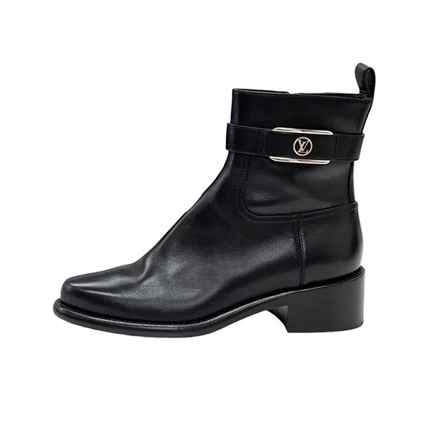 Giày Boot Nữ Louis Vuitton LV Ankle Boots Short Shoes Waist Side Line Leather Màu Đen Size 36 - Giày - Vua Hàng Hiệu