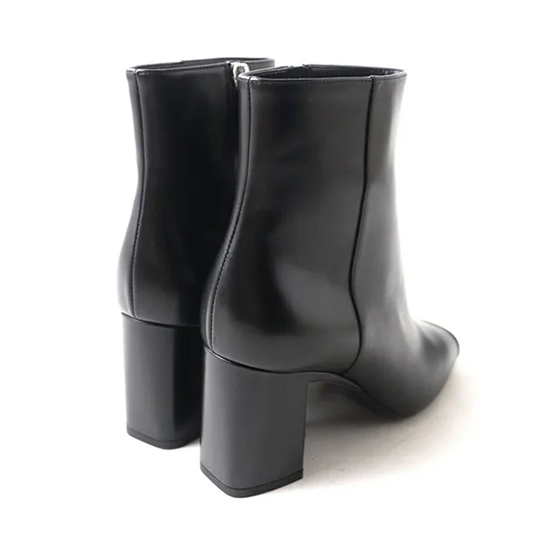 Giày Boot Nữ Louis Vuitton LV MA0290 Chunky Heel Side Zip Ankle Màu Đen Size 36