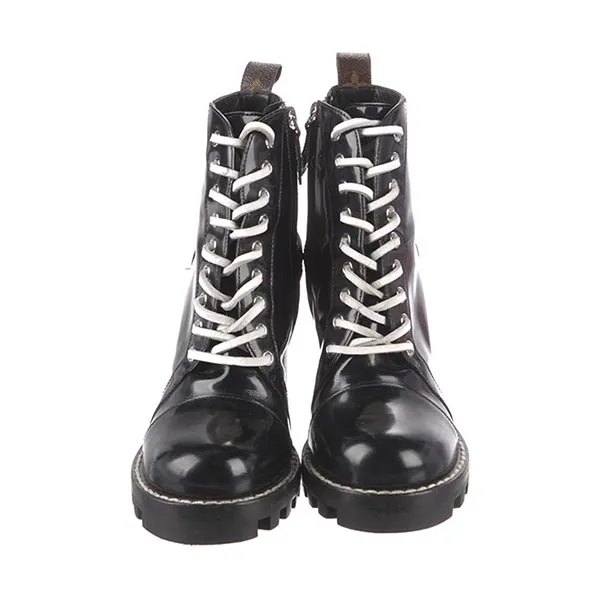 Giày Boot Nữ Louis Vuitton LV Star Trail Leather Ankle Màu Đen Size 36
