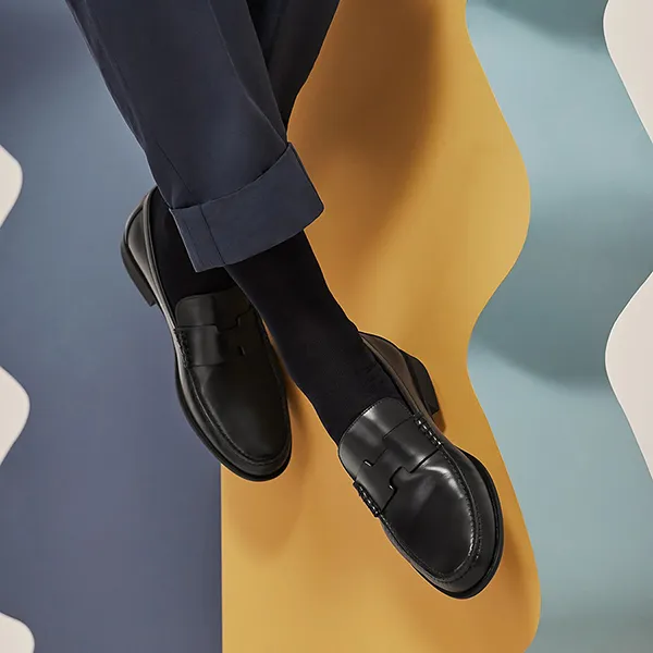 Giày Lười Nam Hermès Duke Loafer Màu Đen Size 41