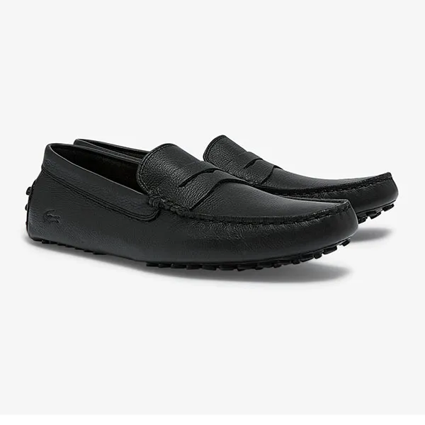 Giày Lười Nam Lacoste Men's Concours Loafers 35CAM0118 Màu Đen Size 42