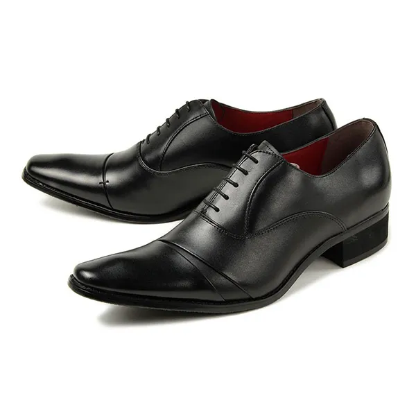 Giày Lười Nam Madras Modello Straight Tip BC6007 Black Màu Đen Size 41