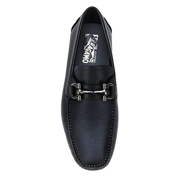 Giày Lười Nam Salvatore Ferragamo Driver With Gancini Ornament Màu Đen Size 6 - Giày - Vua Hàng Hiệu