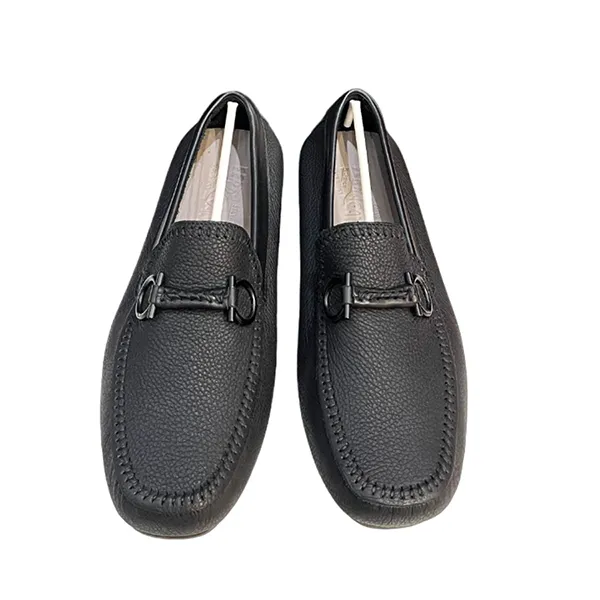 Giày Lười Nam Salvatore Ferragamo Leather Màu Đen Size 7.5