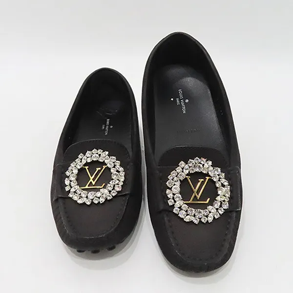 Giày Lười Nữ Louis Vuitton LV 1A5MLD Black Dauphine Flat Driving Shoes Loafer Màu Đen Size 37.5 - Giày - Vua Hàng Hiệu