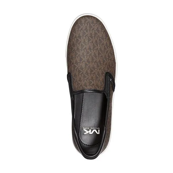 Giày Slip On Nam Michael Kors Mk Nate Logo Slip-On Sneaker 42F1NAFP1Q Màu Nâu Size 7.5