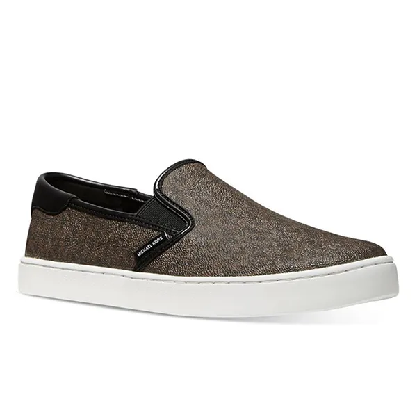 Giày Slip On Nam Michael Kors Mk Nate Logo Slip-On Sneaker 42F1NAFP1Q Màu Nâu Size 7.5