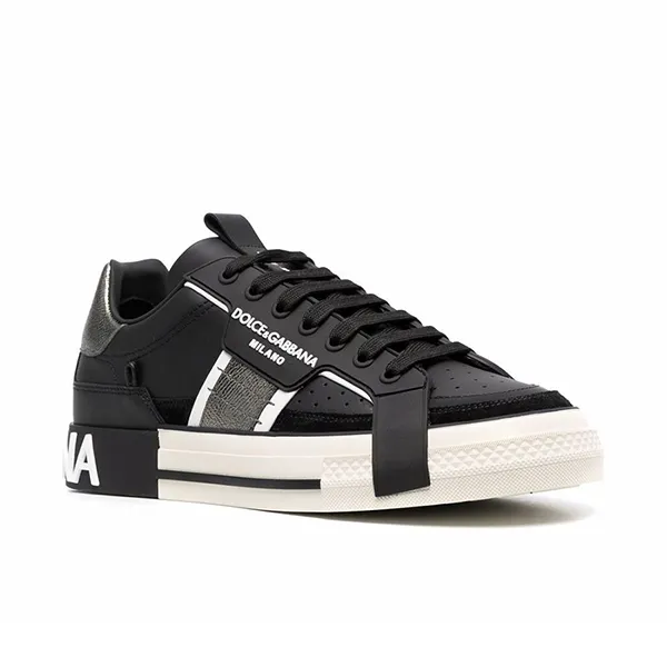 Giày Sneaker Dolce & Gabbana D&G 2.Zero Custom Leather Màu Đen Size 5 - 1