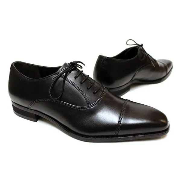 Giày Tây Nam Madras Modello Genuine Leather Laced Shoes DS4047 Màu Đen Size 40