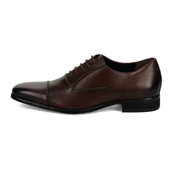 Giày Tây Nam Madras Modello Genuine Leather Laced Shoes DS4047 Màu Nâu Đậm Size 40