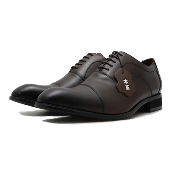 Giày Tây Nam Madras Modello Leather Lace Shoes No1505 Màu Nâu Đậm Size 40