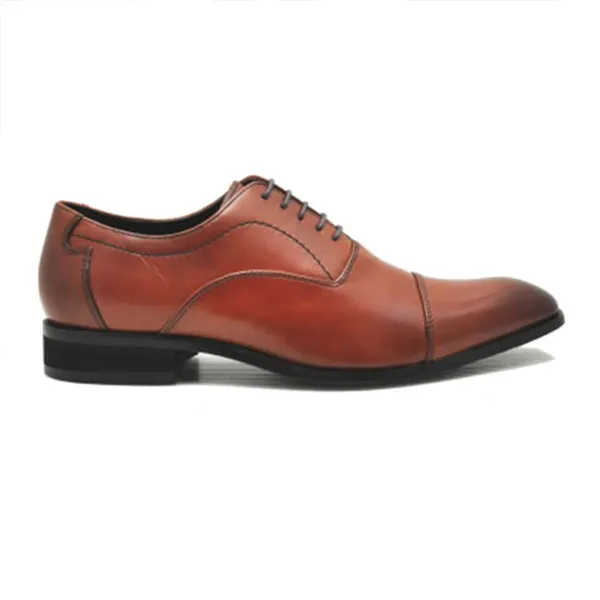 Giày Tây Nam Madras Modello Leather Lace Shoes No1505 Màu Nâu Sáng Size 40