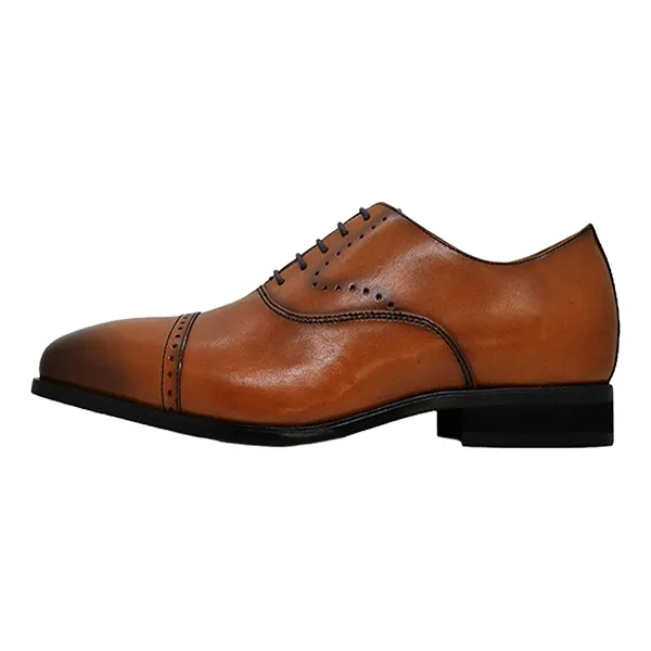 Giày Tây Nam Madras Modello Leather Shoes 4101LBR Màu Nâu Sáng Size 40