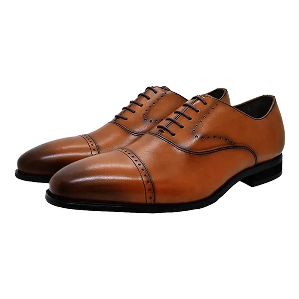 Giày Tây Nam Madras Modello Leather Shoes 4101LBR Màu Nâu Sáng Size 40
