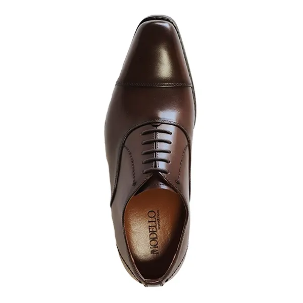 Giày Tây Nam Madras Modello Leather Shoes DM613 Màu Nâu Đậm Size 40