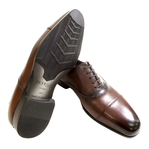 Giày Tây Nam Madras Modello Leather Shoes DM9201T Dark Brown Màu Nâu Size 45