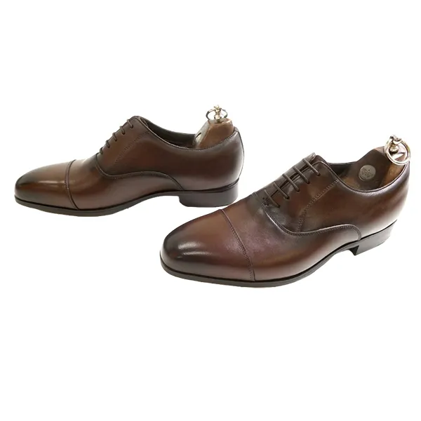 Giày Tây Nam Madras Modello Leather Shoes DM9201T Dark Brown Màu Nâu Size 45