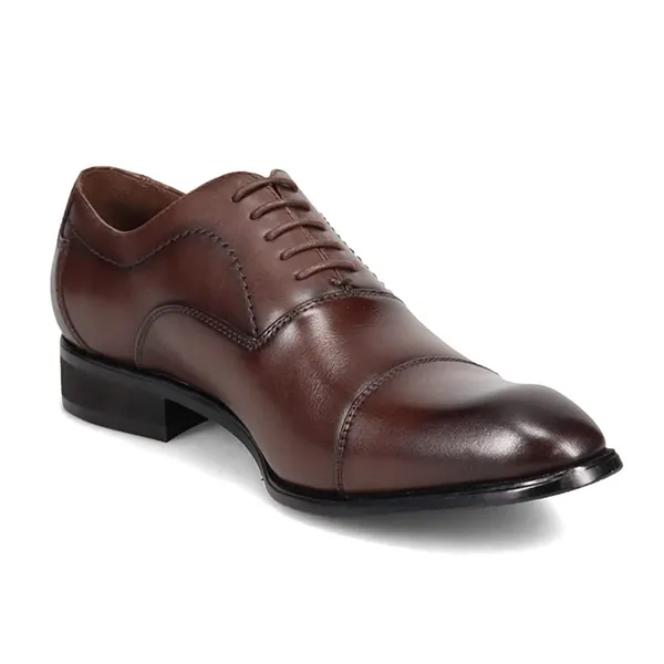 Giày Tây Nam Madras Modello Leather Shoes VC1505 Màu Nâu Đậm Size 40