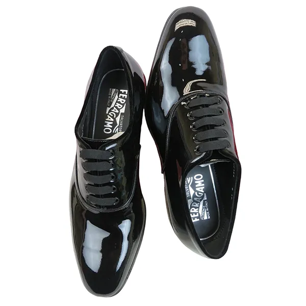 Giày Tây Nam Salvatore Ferragamo Leather Oxfords Màu Đen Size 7.5 - Giày - Vua Hàng Hiệu