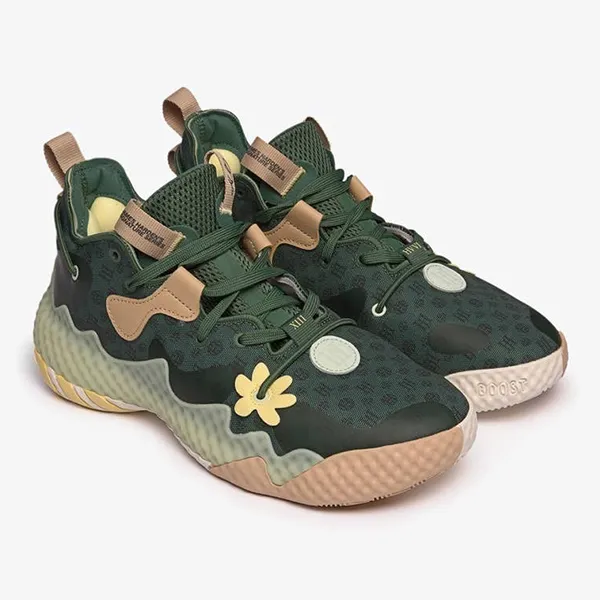 Giày Bóng Rổ Adidas Harden Vol.6 Green Oxide Monogram GW9032 Màu Xanh Rêu