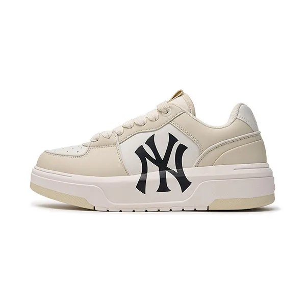 Giày Thể Thao MLB Chunky Liner Basic New York Yankees 3ASXCLB3N-50IVS Màu Kem Size 235