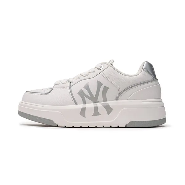 Giày Thể Thao MLB Chunky Liner Basic New York Yankees 3ASXCLB3N-50SIS Màu Trắng Bạc Size 250